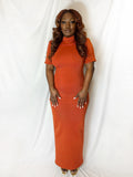 Jade Mock Neck Comfort Dress
