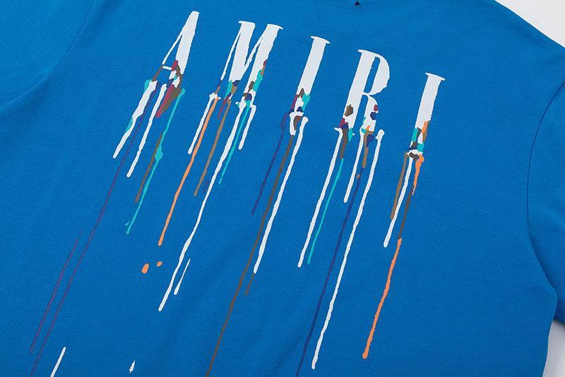 Amiri Blue T-Shirt Without Collar Banlieue91