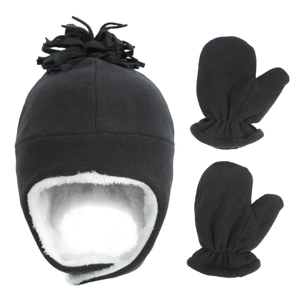 Hat Baby Boy Gloves Set Beanie Newborn Photography Accessories Children's Cap With Ears V.I.P Digital Presence