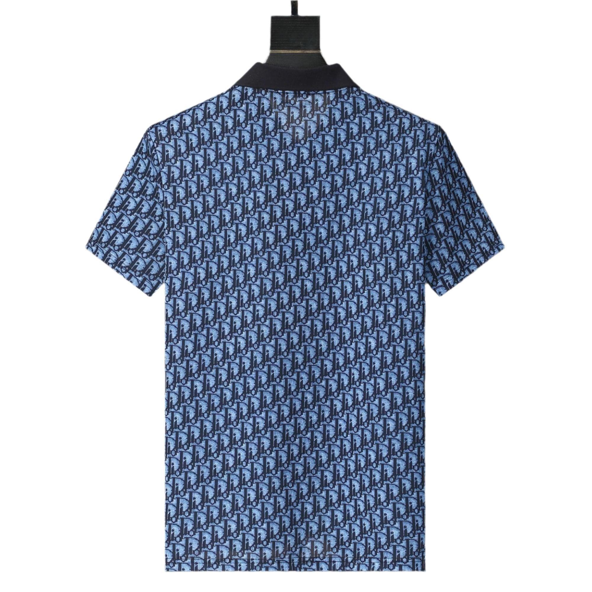 Dior Blue T-Shirt With Collar Banlieue91
