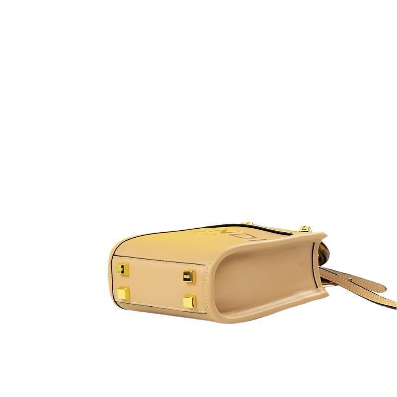 Fendi  Vitello King Plexiglass Logo Embossed Mini Fendi Sunshine Shopper Tote