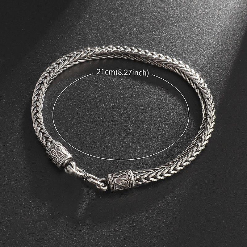 Men's Retro Stainless Steel Ins Style Personalized Bracelet