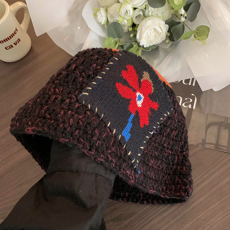 Tie-Dye Knitted Bucket Hat – Women’s Windproof Dome Crown FitiqueFit