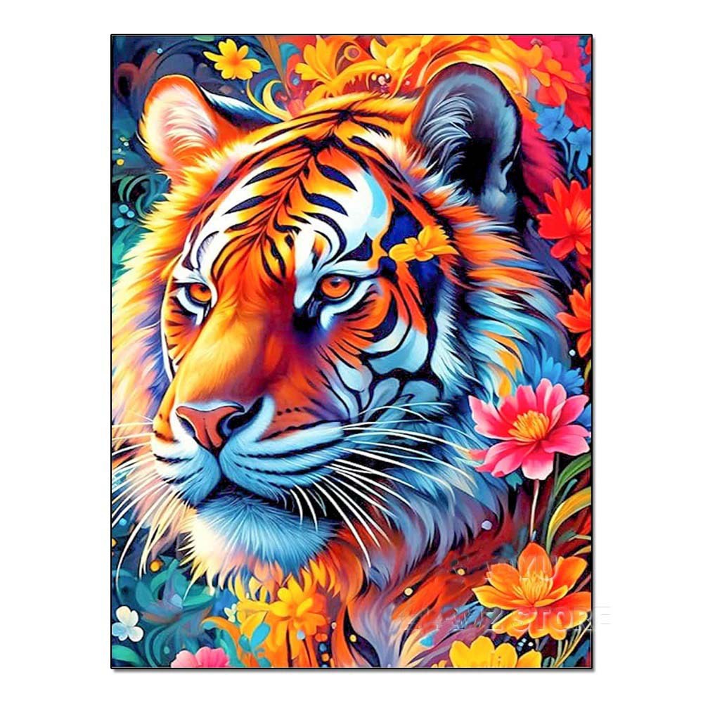 DIY Handmade Diamond Painting With Colorful Animals And Full Diamonds Perfecsy