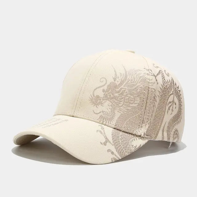 Men and women universal new Chinese dragon printing paragraph duck tongue cap pattern neutral wind adjustable baseball cap V.I.P Digital Presence