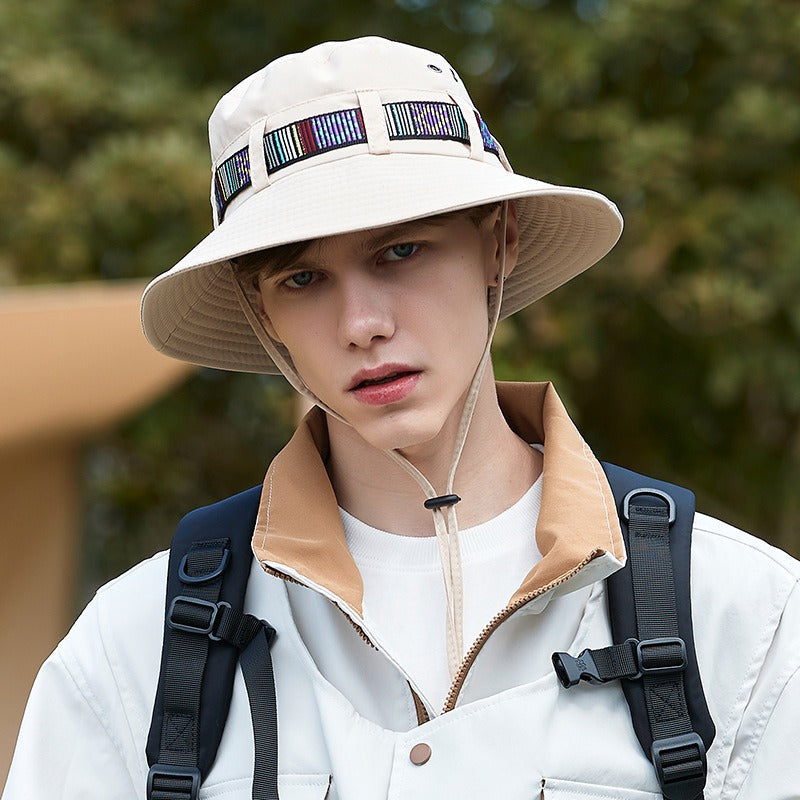 Western cowboy hat women's summer large brim Japanese fisherman hat sun protection sunshade outdoor seaside travel mountaineering hat men V.I.P Digital Presence