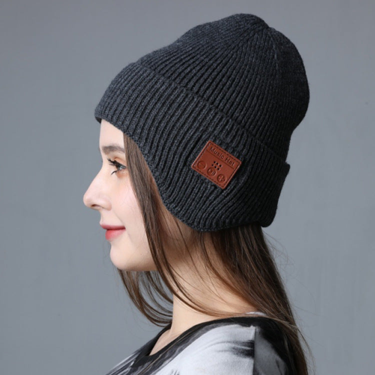 Wireless 5.0 Bluetooth Headset Cap Outdoor Warm Music Wrap Ear Cap V.I.P Digital Presence