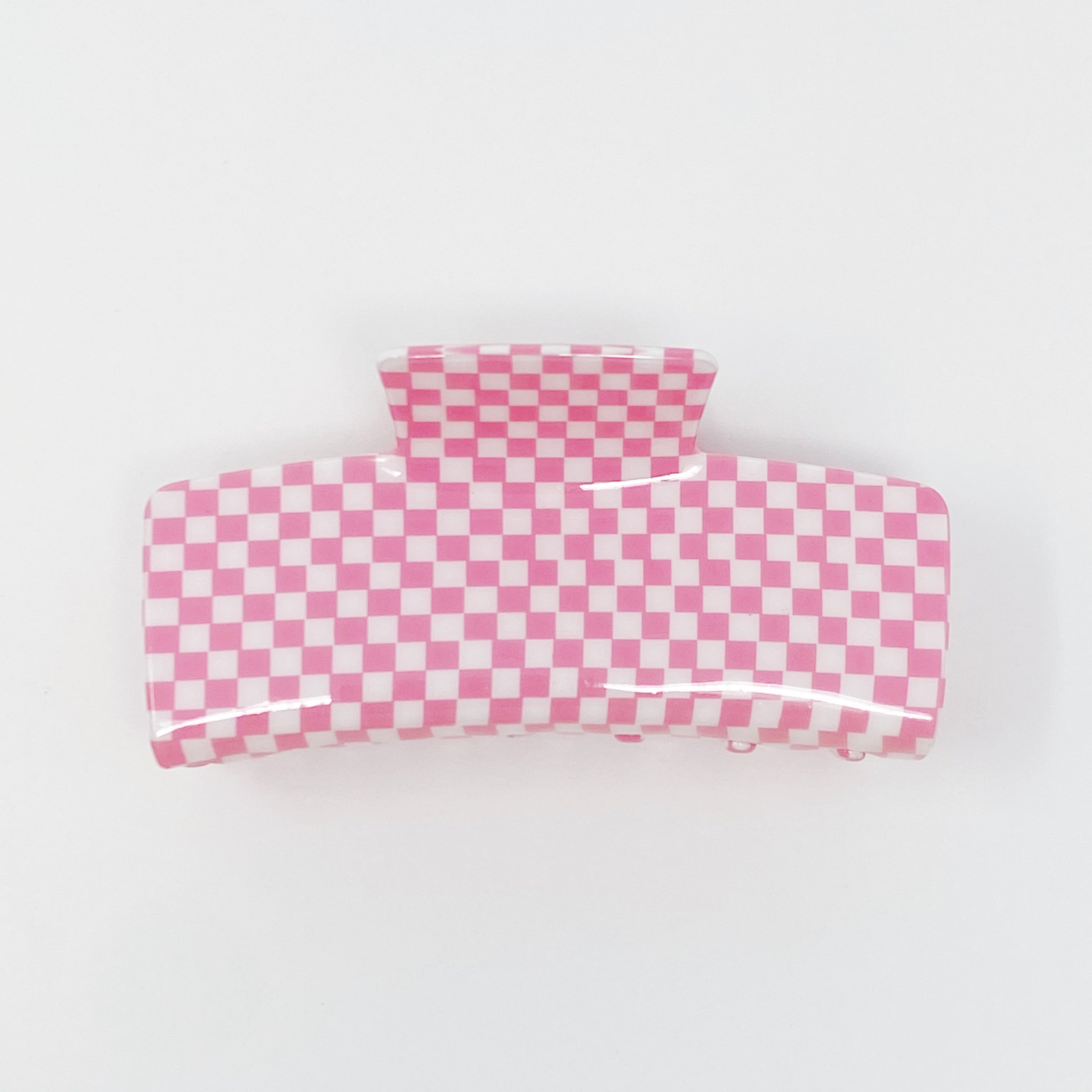 Oversized Checkered Hair Claw Ellisonyoung.com