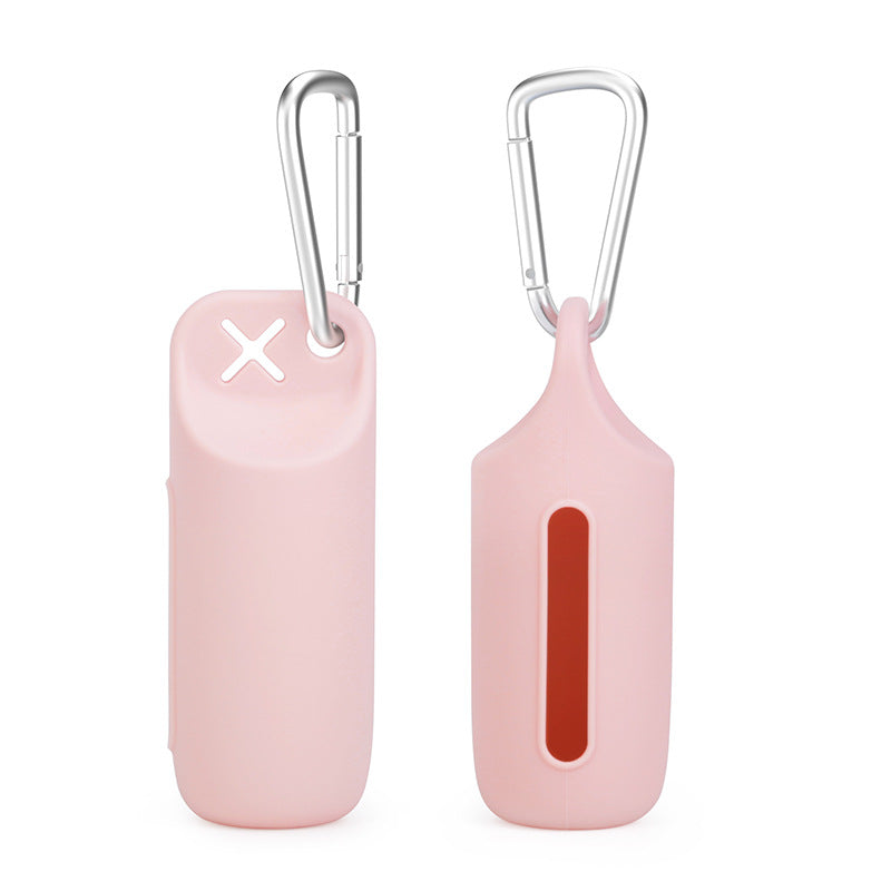 Silicone dog poop bag holder with dispenser, portable, hanging ring & storage case V.I.P Digital Presence