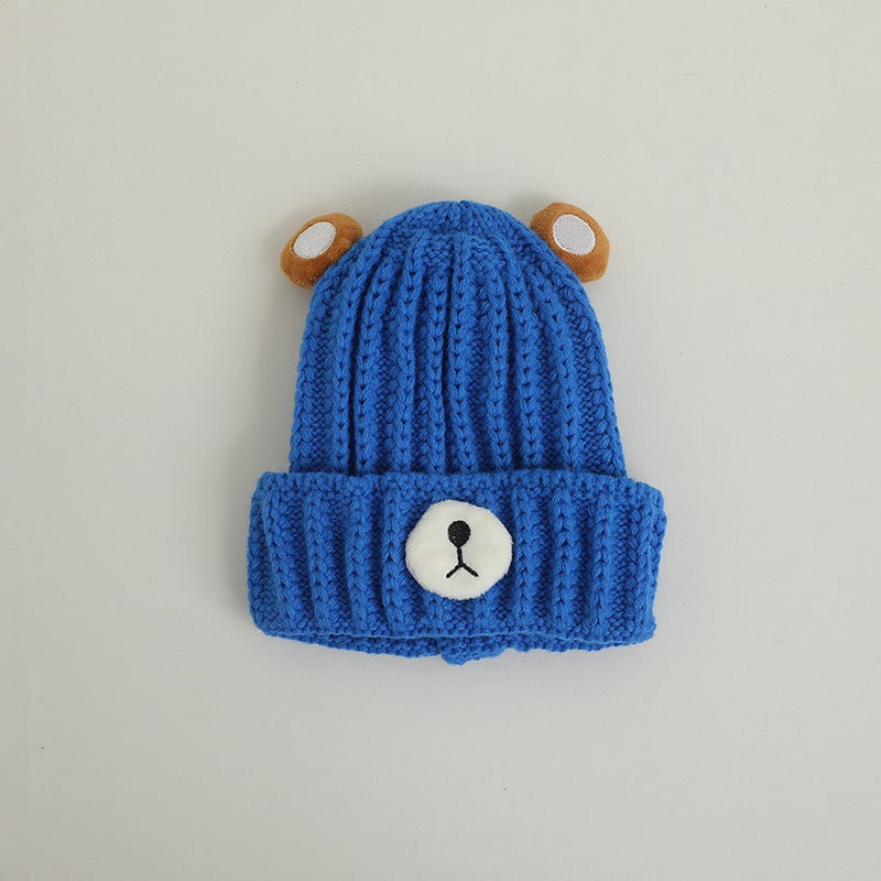 Autumn and winter children warm knitted hat cute bear candy color woolen hat Korean male and female baby warm hat trend V.I.P Digital Presence