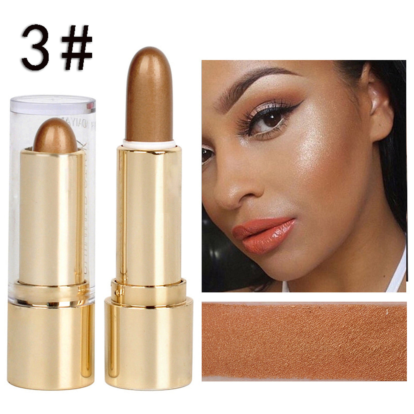 HANDAIYAN Three Dimensional High Gloss Repair Stick Highlighter Stick Brightening Stick Lying Silkworm Pen Eye Opening Pen