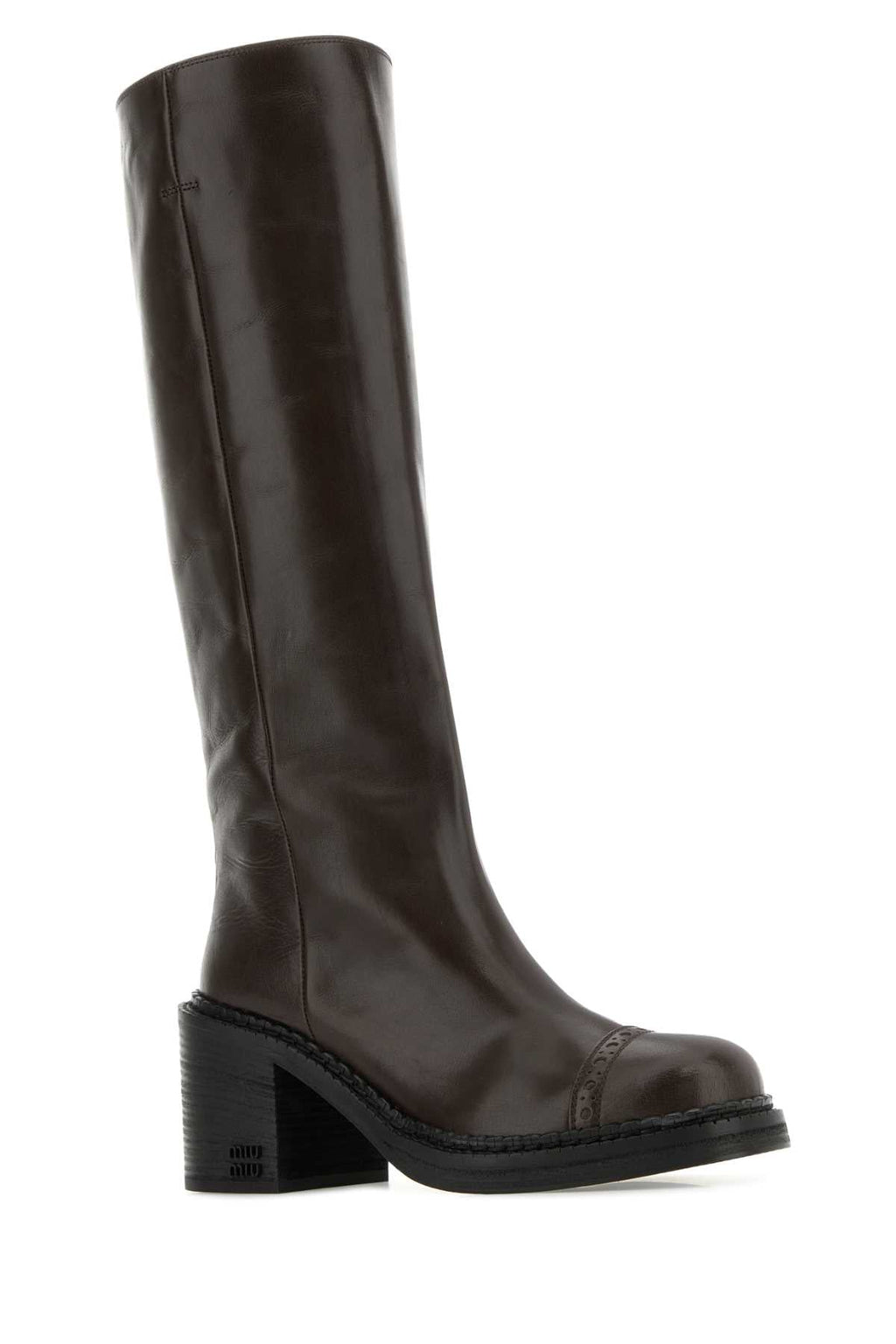 MIU MIU Luxurious Leather Ankle Boots for Women