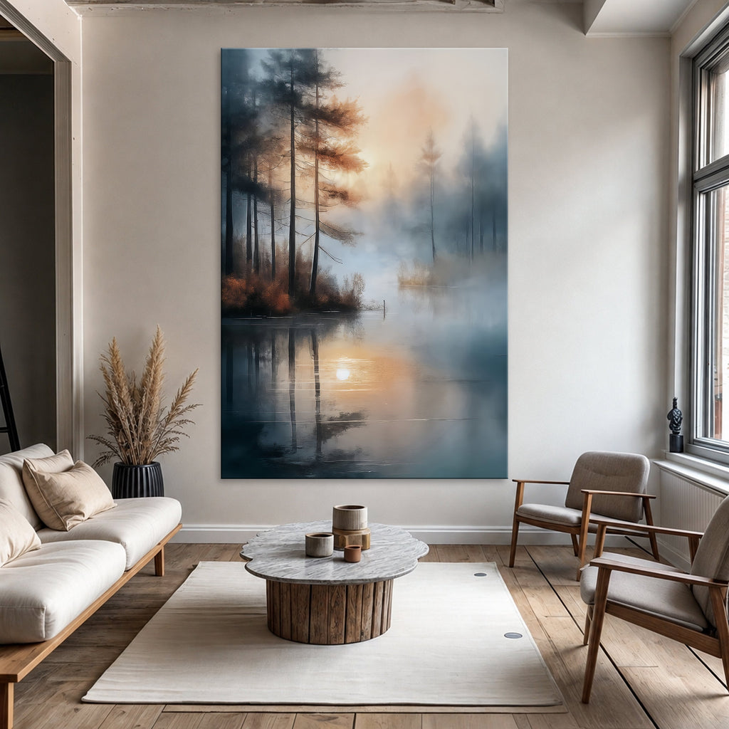 Misty Lake Wall Art Tailored Canvases