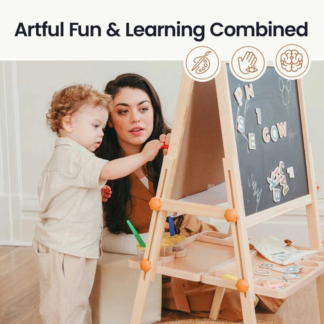 Tiny Land® Caramel Magnitales Easel for Kids Tiny Land INC