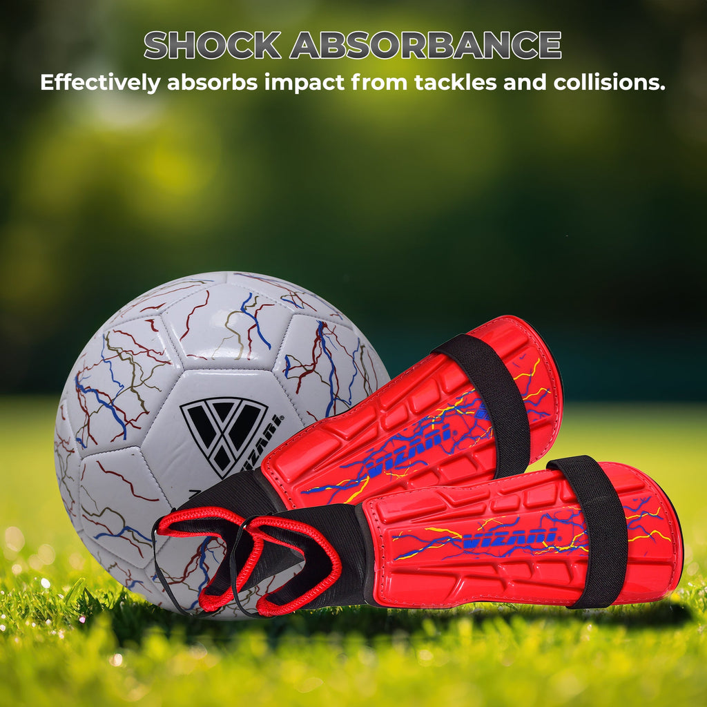 Vizari Zodiac Soccer Shin Guard with Detachable Ankle Protection – Red Vizari Sports