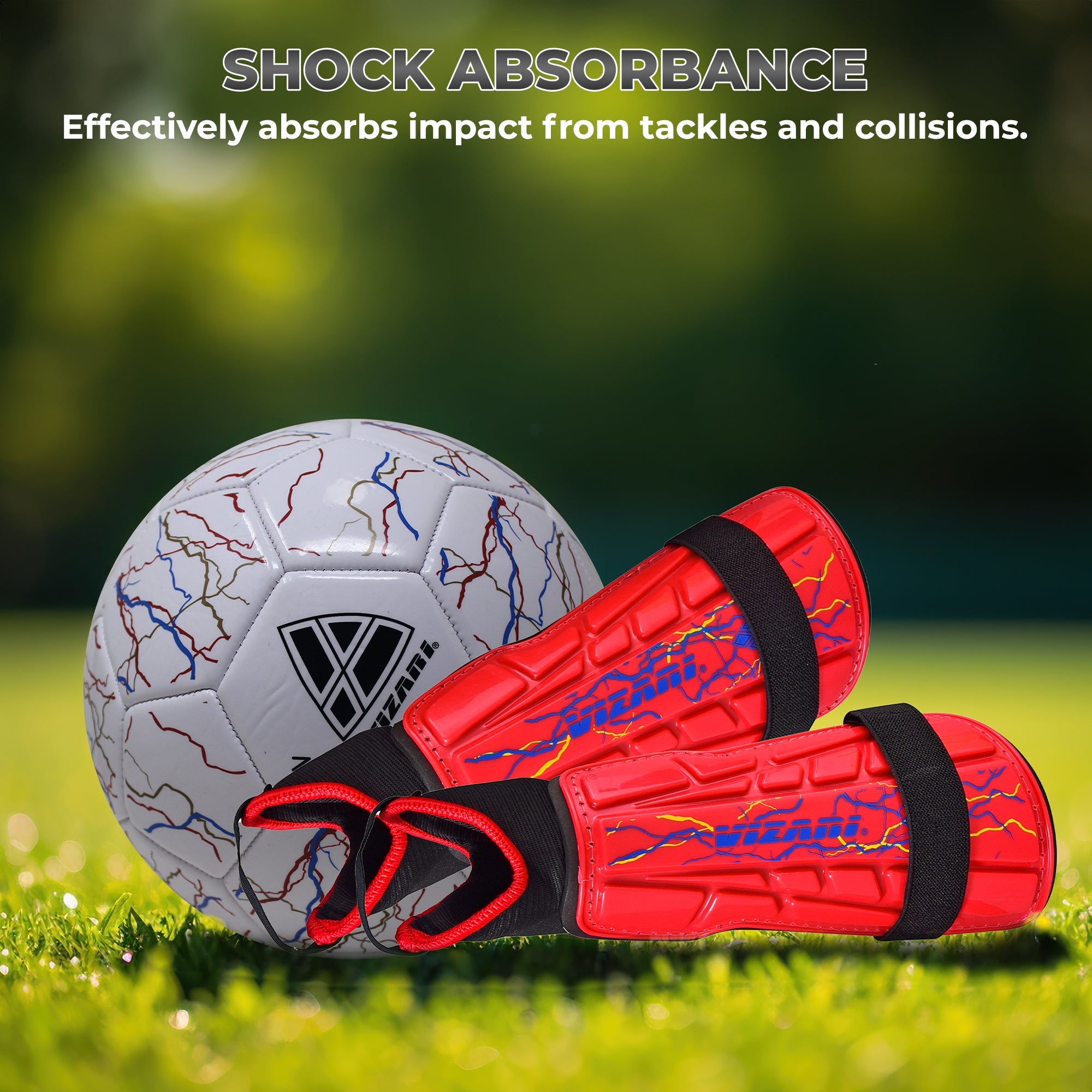 Vizari Zodiac Soccer Shin Guard with Detachable Ankle Protection – Red Vizari Sports