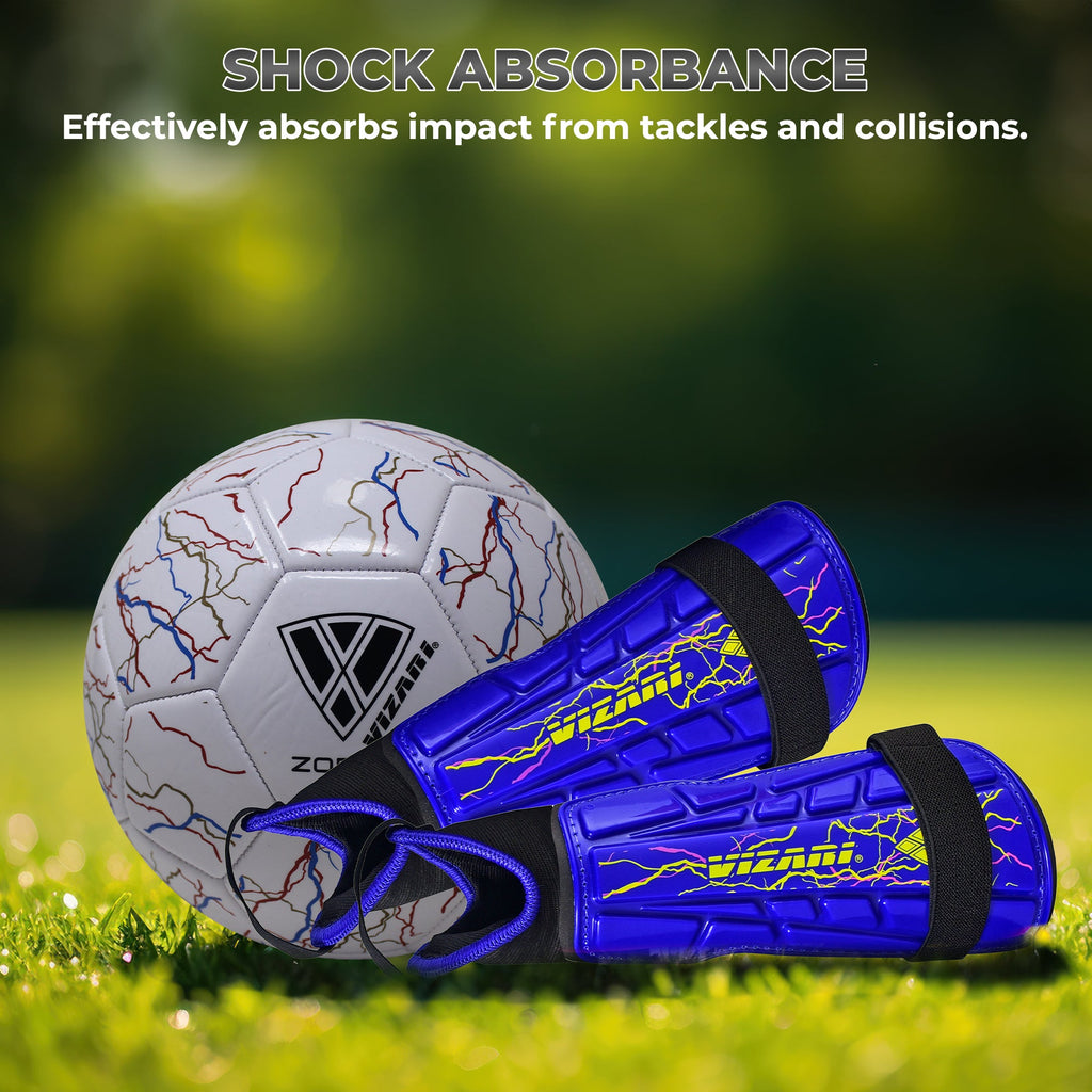 Vizari Zodiac Soccer Shin Guard with Detachable Ankle Protection – Blue Vizari Sports