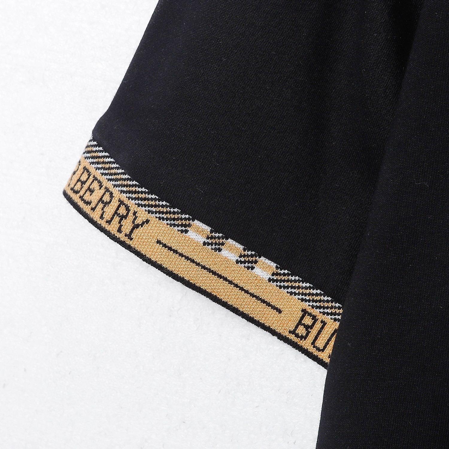 Burberry T-Shirt Without Collar 'Black & Beige' Banlieue91