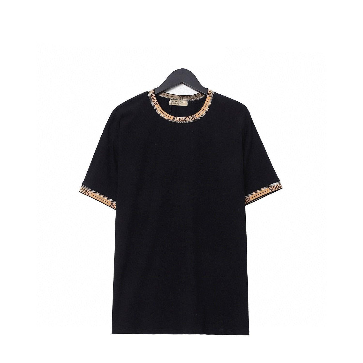 Burberry T-Shirt Without Collar 'Black & Beige' Banlieue91