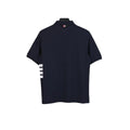 Thom Browne Navy Blue T-Shirt with Collar Banlieue91