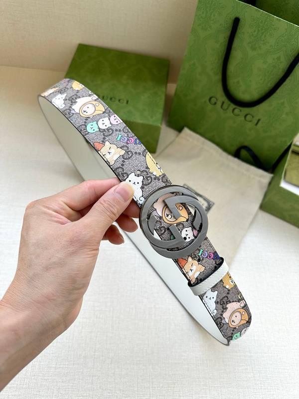 GUCCI Cartoon Print Logo Belt 'Multicolor' Banlieue91