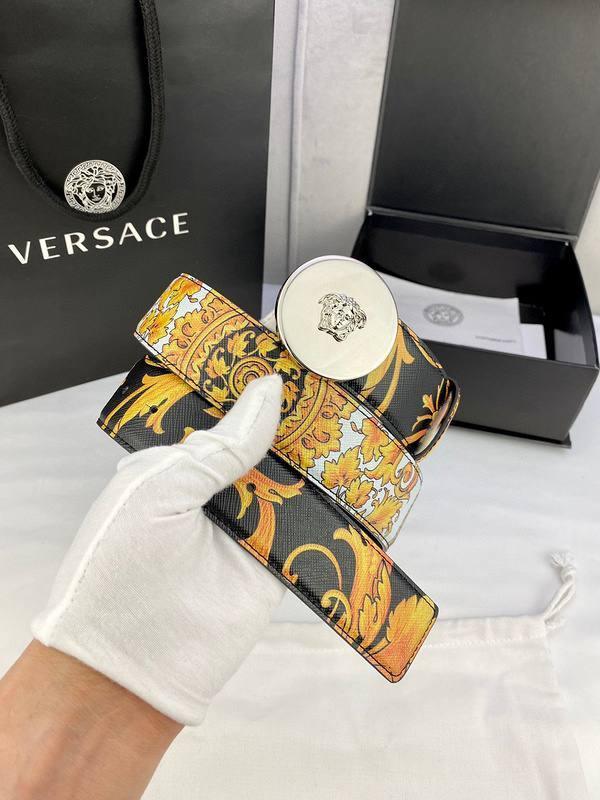 Versace MEDUSA BIGGIE ENAMEL LEATHER BELT Banlieue91