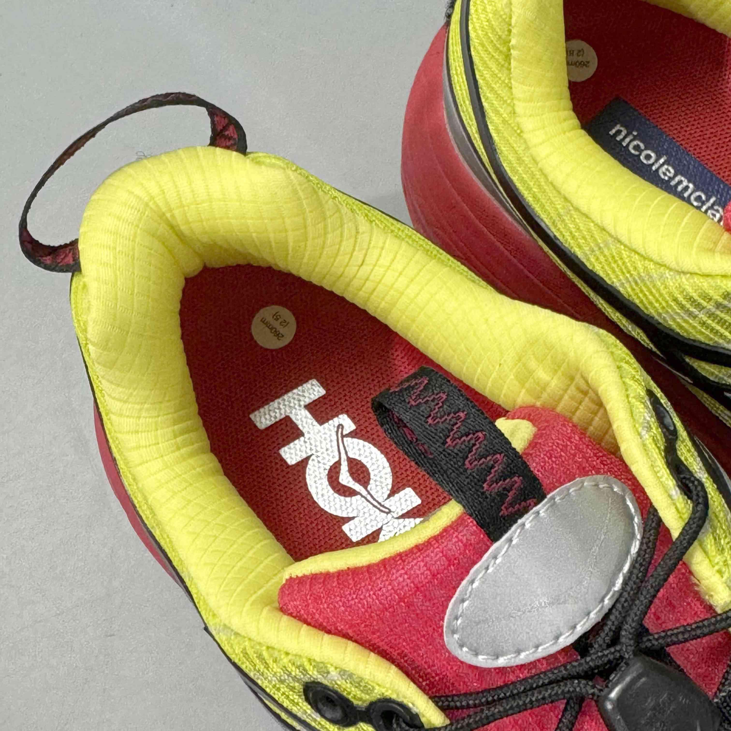 Nicole McLaughlin × Hoka Mafate Three 2 "Red/Neon Green Banlieue91