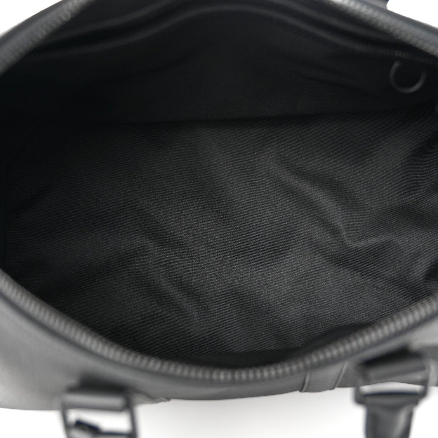 Louis Vuitton  Grained Calfskin Aerogram Keepall Bandouliere 40 Black Banlieue91