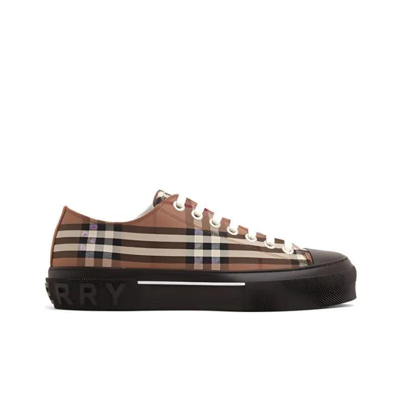 Burberry Vintage Check Lace Up Sneaker Beige Brown Banlieue91