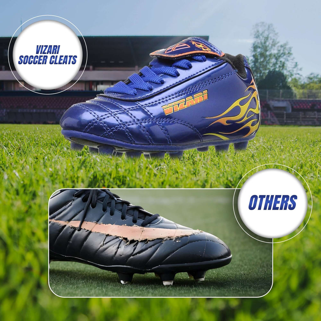 Youth Firm Ground Soccer Cleats – Blaze Blue/Orange Vizari Sports