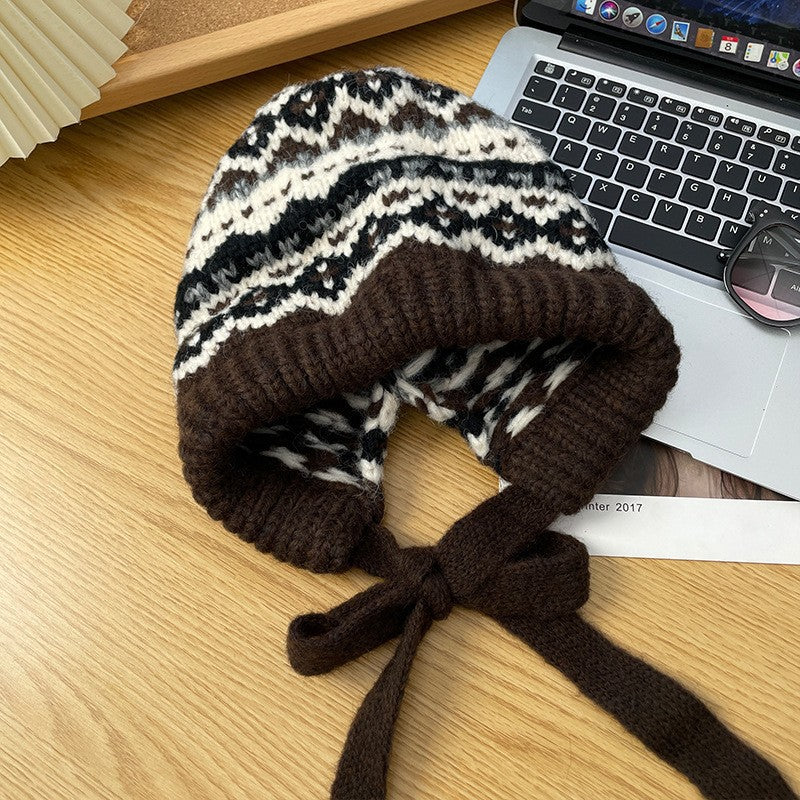 Winter Vintage Wool Bag Cap – Warm Ear Protection Hat for Cold Weather FitiqueFit