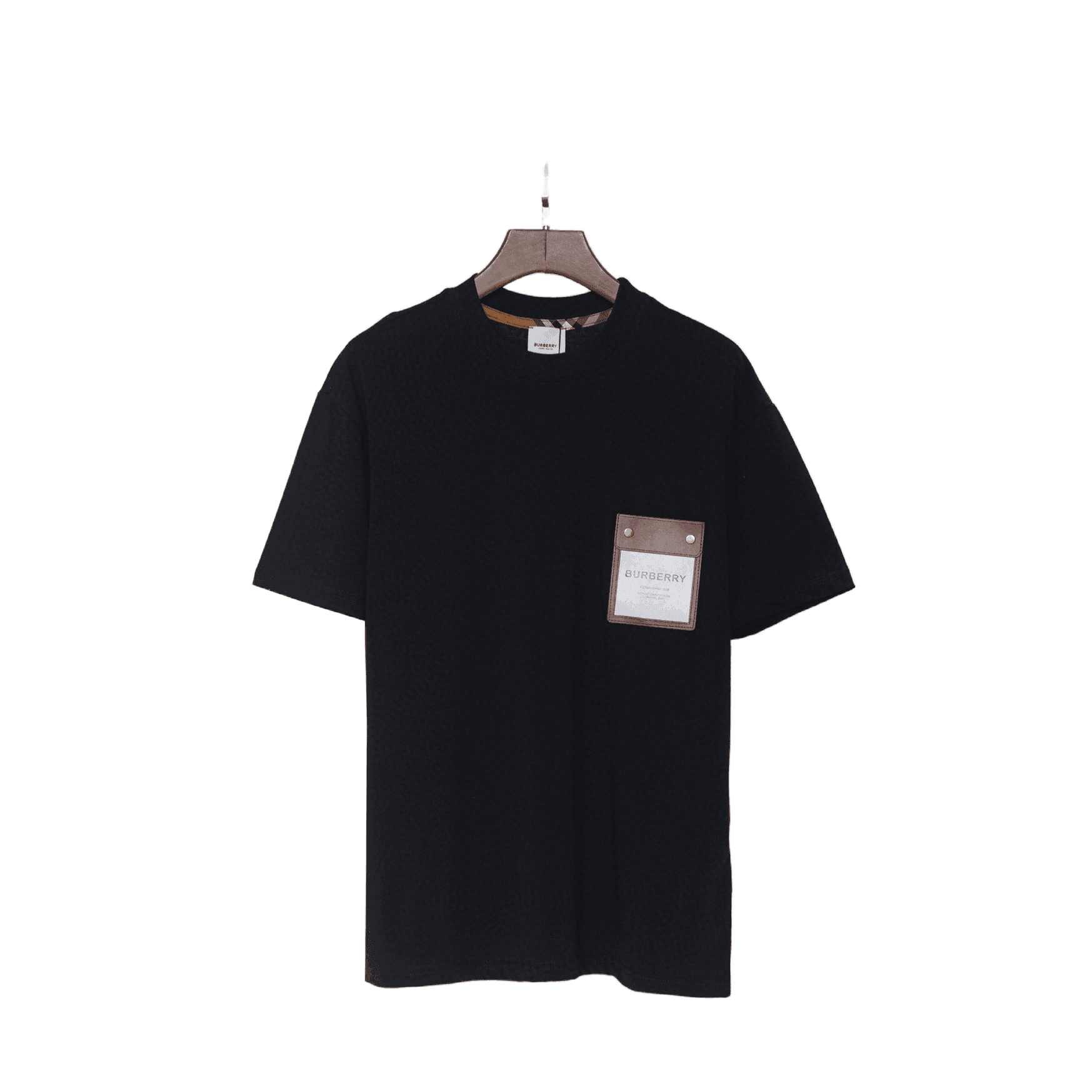 Burberry T-Shirt Without Collar 'Black & Beige' Banlieue91