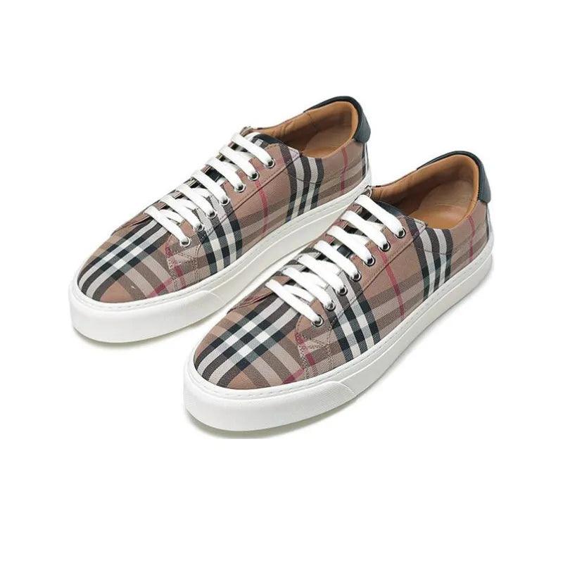 Burberry Check Print Low-Top Sneaker Dark Brown Banlieue91