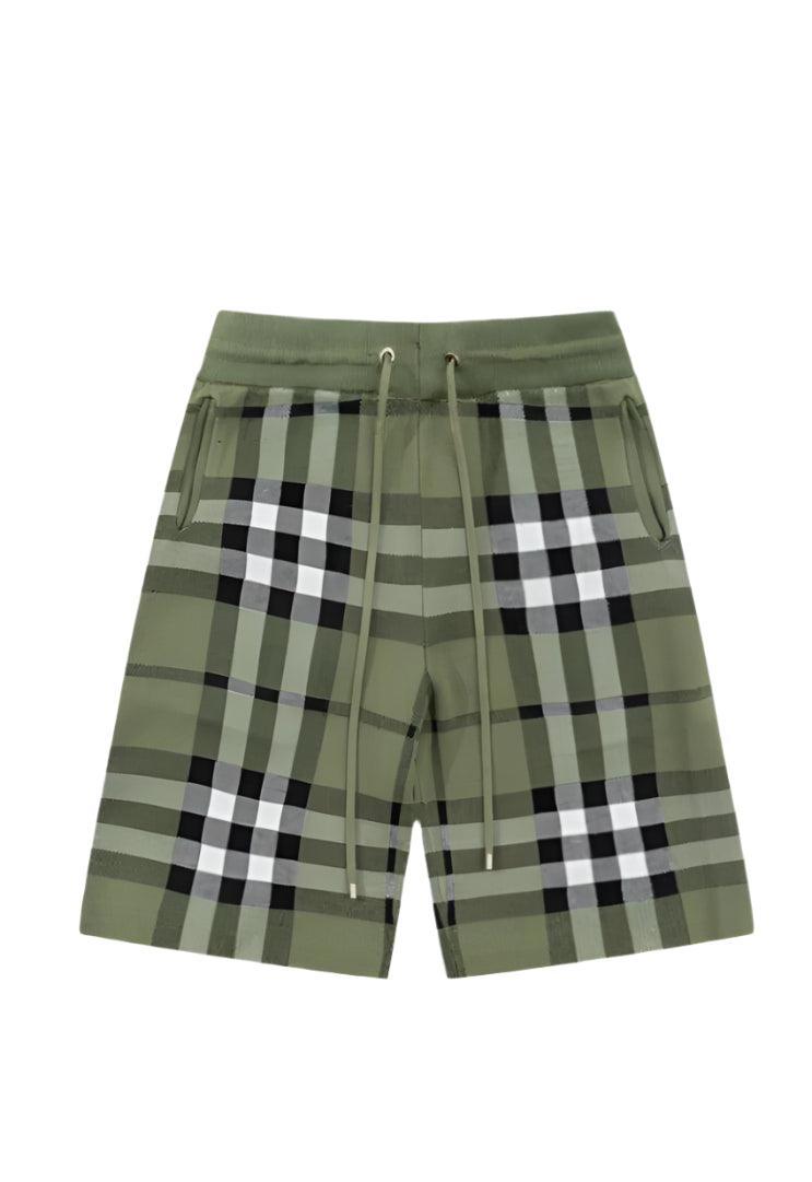 Burberry Men's Striped Cotton Knit Basketball Shorts 'Green' Banlieue91