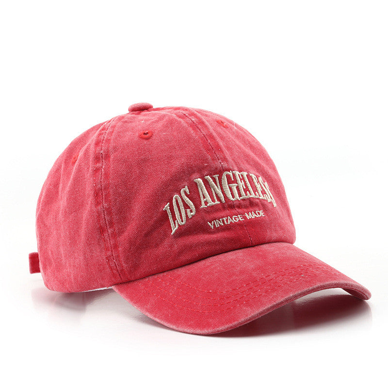Distressed Satin Letter Embroidery Baseball Cap – Adjustable Unisex FitiqueFit