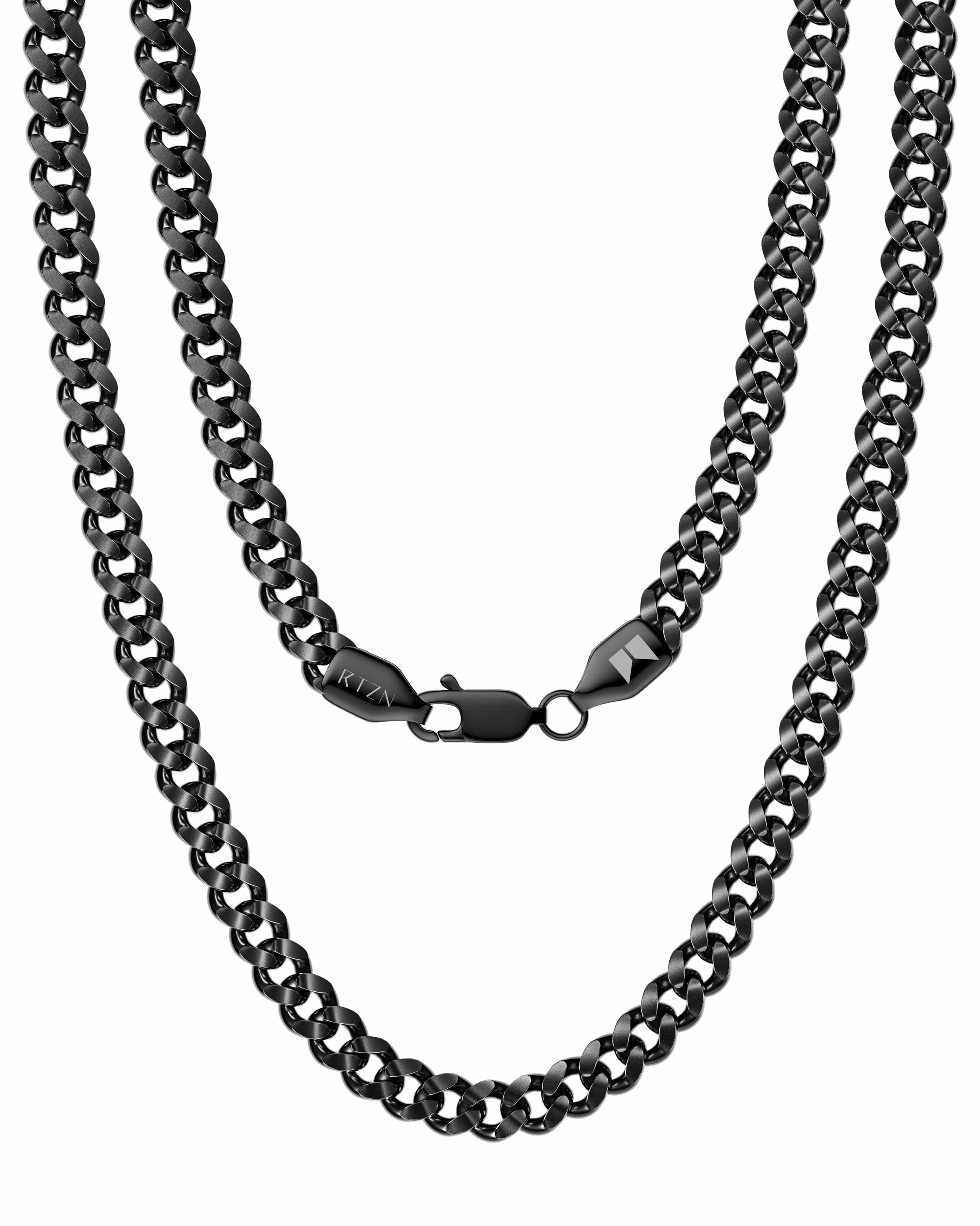 Black Cuban Link Chain (5mm) RTZN