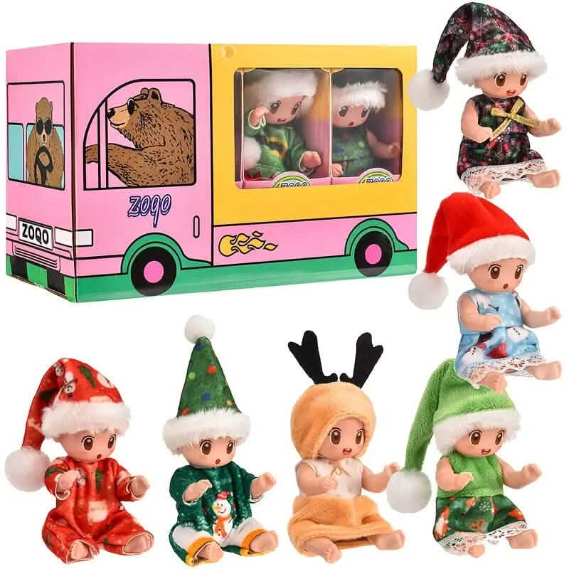6-Pack: Christmas-Themed Mini Reborn Youngsters Dolls DailySale