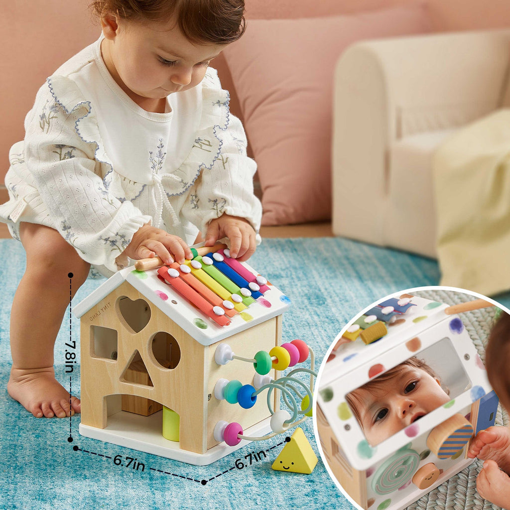 Tiny Land® Cottage Activity Cube - Rainbow Tiny Land INC