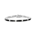 .925 Sterling Silver 3.0 Cttw Black and White Diamond Tennis Bracelet (I-J Color, I2-I3 Clarity) - 7.25" Inches Bids.com
