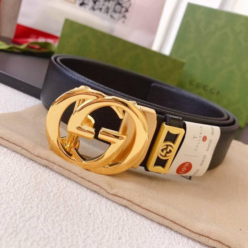 GUCCI Embellished coated-canvas and leather belt 'Black' Banlieue91