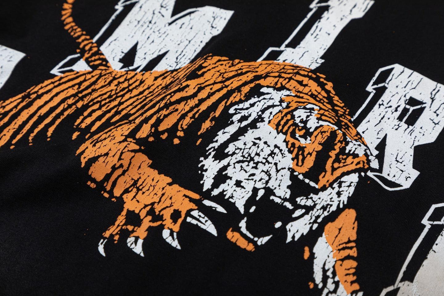 Amiri Lion Black T-Shirt Without Collar Banlieue91
