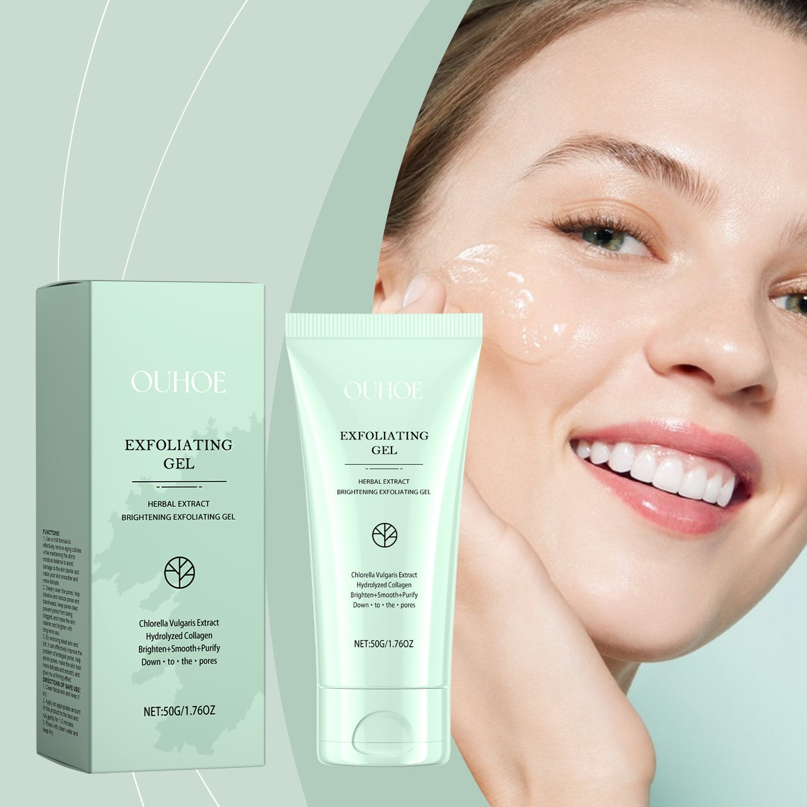 Herbal Cleansing Gel For Gentle Skin Care, Cleansing, Hydrating And Pore Narrowing Facial Treatment