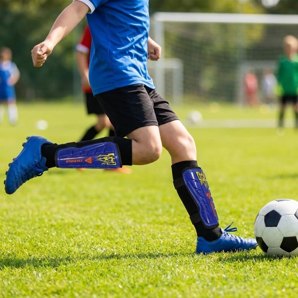 Vizari Blaze Soccer Shin Guard – Blue/Orange Vizari Sports