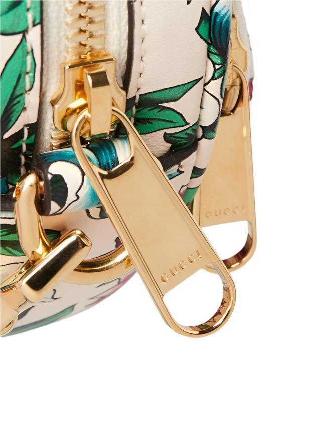 Gucci Brit Roses Print Quilted Leather Interlocking G Mini Heart Crossbody Bag Banlieue91