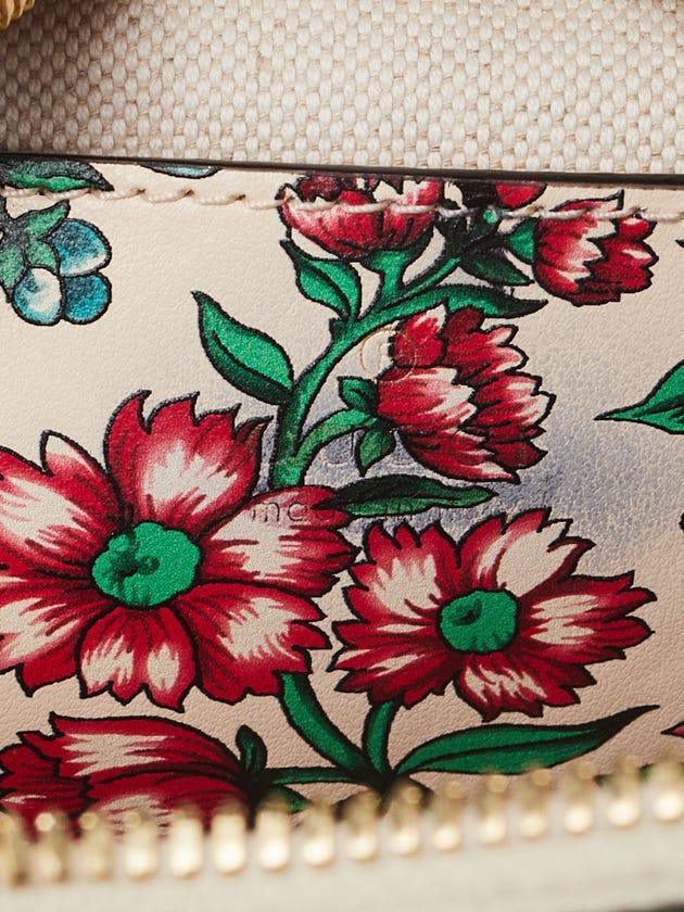 Gucci Brit Roses Print Quilted Leather Interlocking G Mini Heart Crossbody Bag Banlieue91