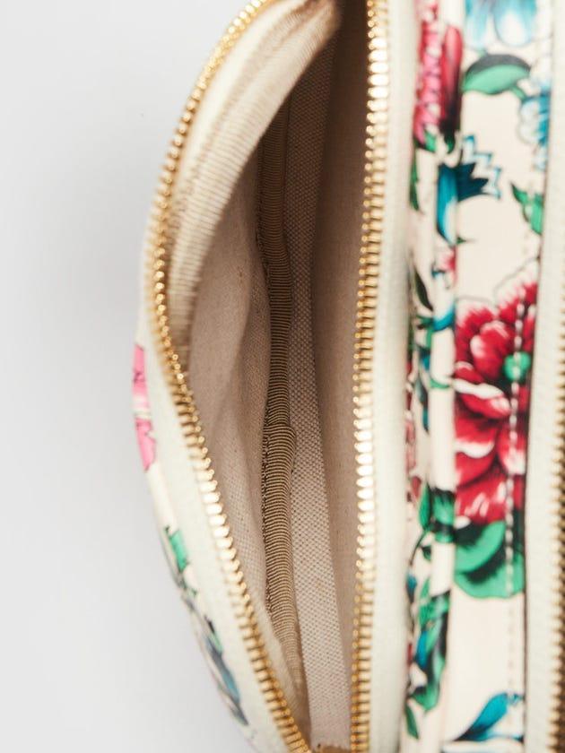 Gucci Brit Roses Print Quilted Leather Interlocking G Mini Heart Crossbody Bag Banlieue91