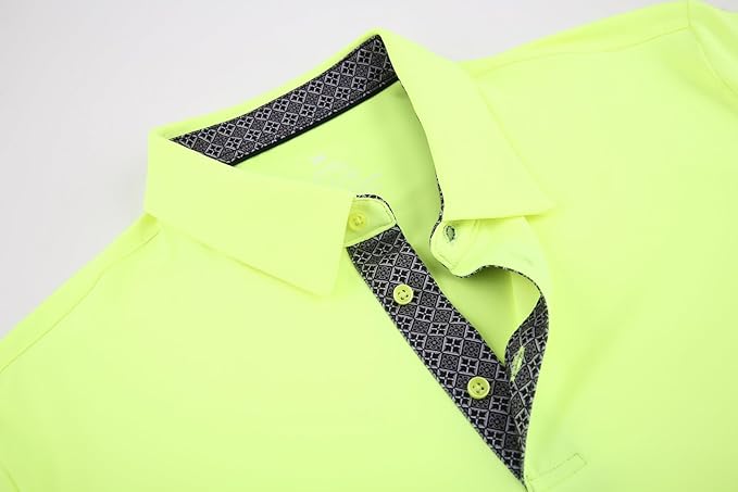 Alex Vando Mens Golf Shirt Moisture Wicking Quick-Dry Solid Short Sleeve Polo Shirts for Men IronWave Fitness