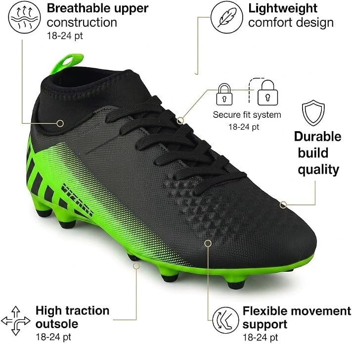Vizari Santos Junior Firm Ground Mid Cut Soccer Shoes Vizari Sports