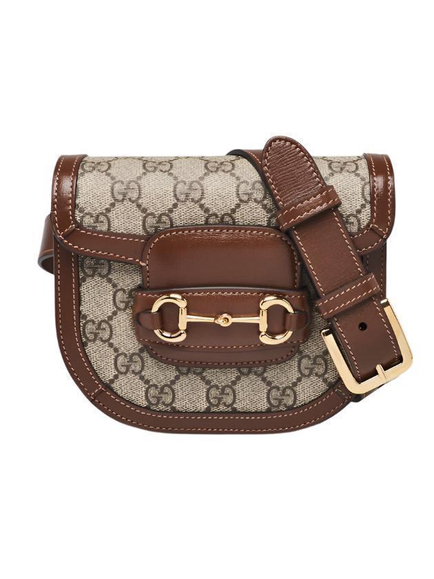 Gucci Beige GG Supreme Coated Canvas Horsebit 1955 Belt Bag Banlieue91
