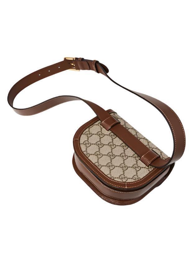 Gucci Beige GG Supreme Coated Canvas Horsebit 1955 Belt Bag Banlieue91